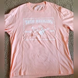 Men's True Religion Buddha Tee 2XL Peach